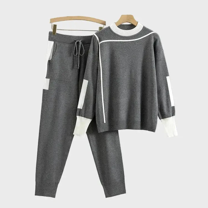 Charcoal Grey Knit Loungewear Set Jasmine's Boutique Australia