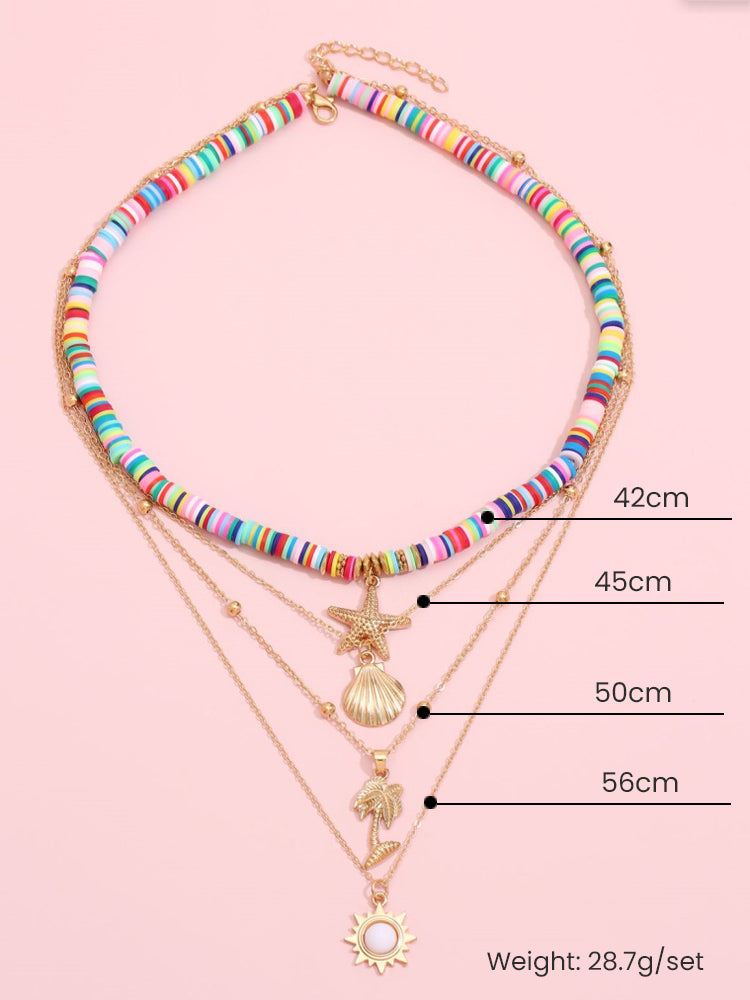 Boho Layered Pendant Necklace Jasmine's Boutique Australia