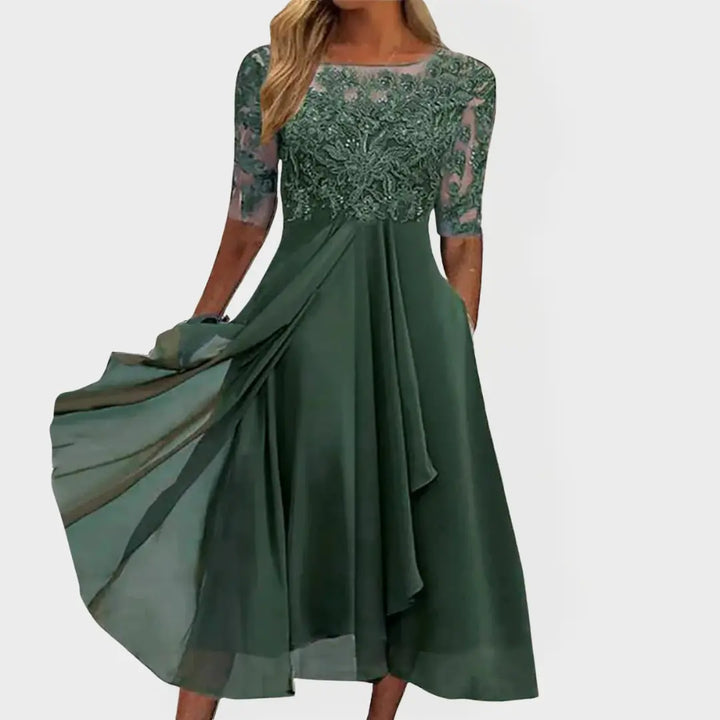 Embroidered Dress with Lace and Romantic Feel Jasmine's Boutique Australia