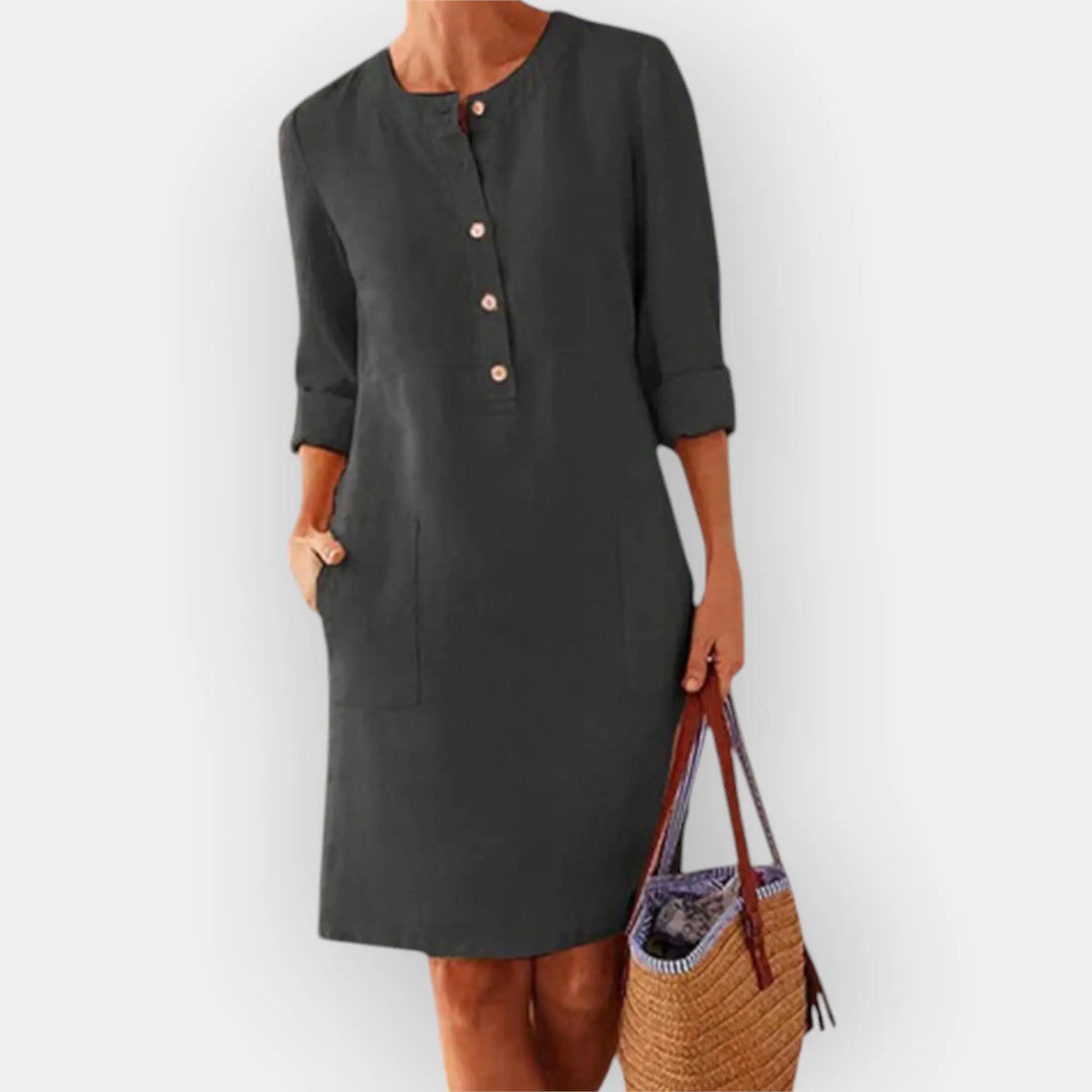 Elegant Cotton Midi Dress with Simple Design Jasmine's Boutique Australia