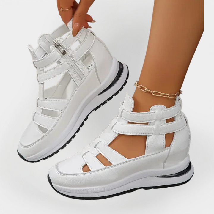 Elegant Lightweight Sandal with Heel and Side Zipper Liora Lane Boutique