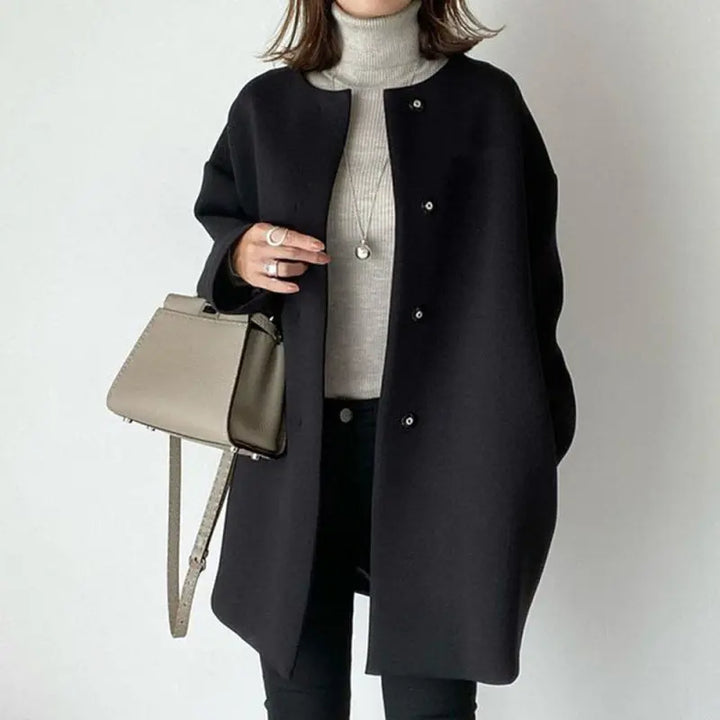 Ébène Minimalist Wool-Blend Coat Jasmine's Boutique Australia