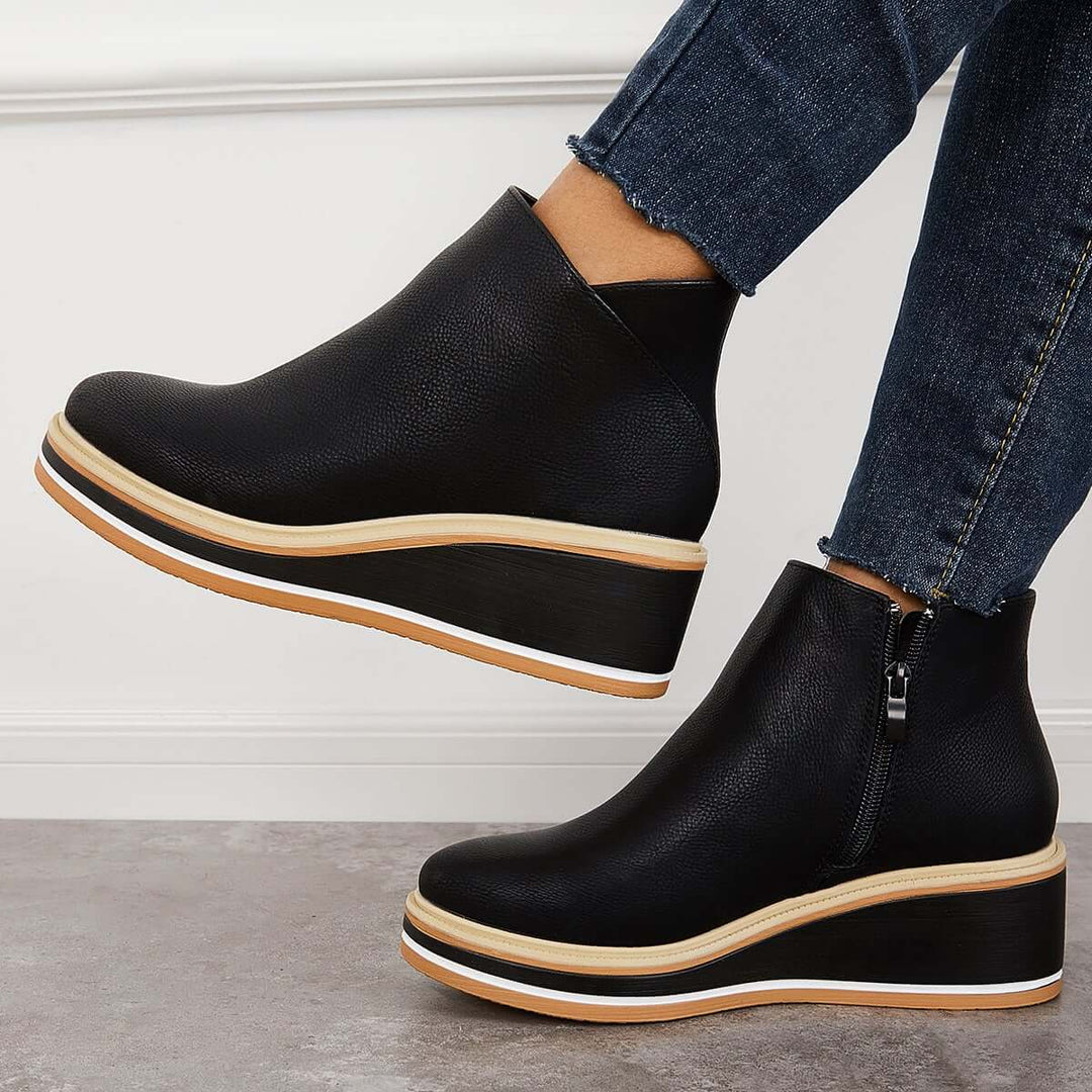 Eclipse Rise Wedge Ankle Boots Jasmine's Boutique Australia