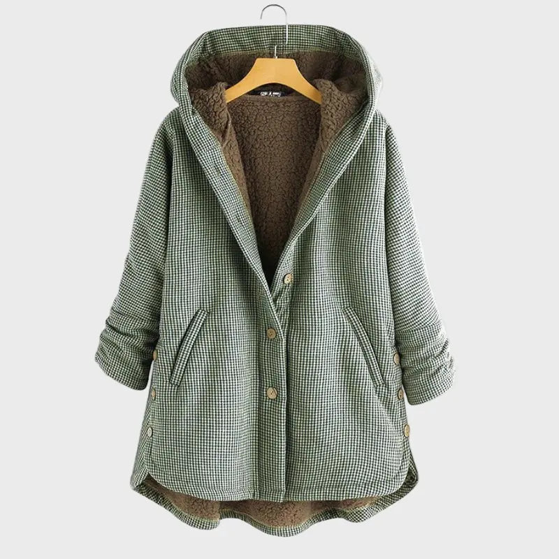 Cozy Plaid Hooded Coat Jasmine's Boutique Australia