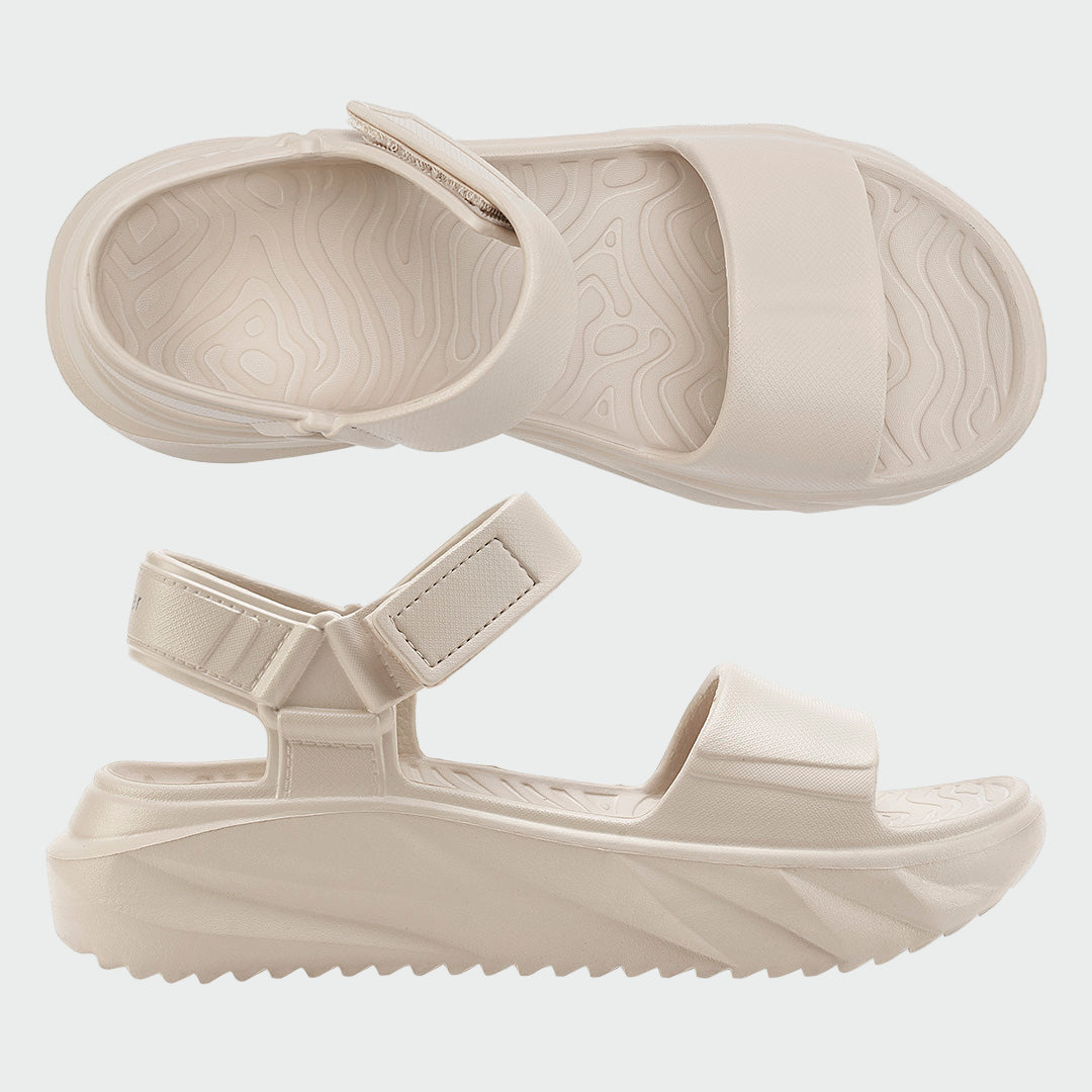 Cream Platform Strap Sandals Jasmine's Boutique Australia