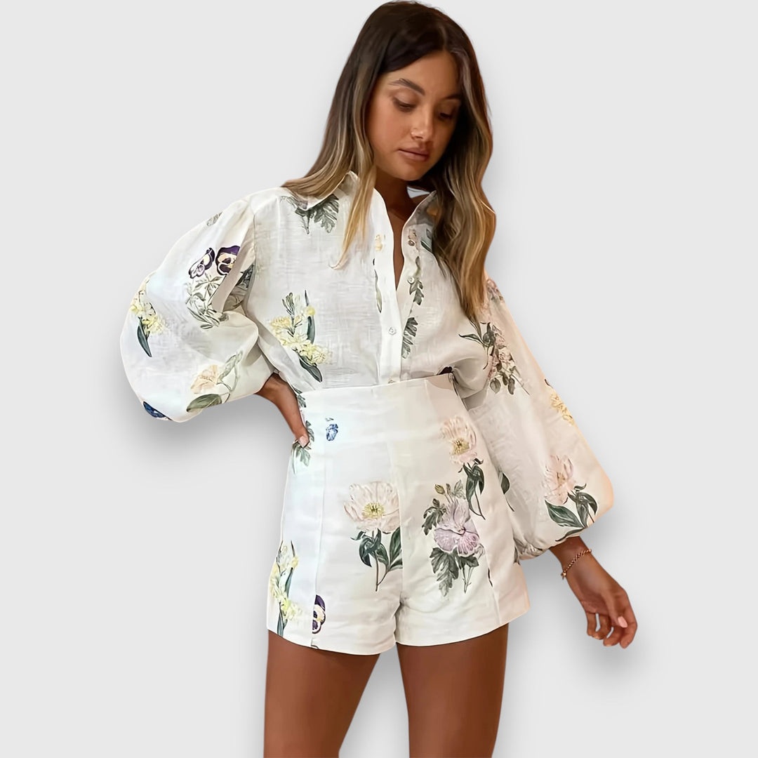 Two-Piece Set with Vibrant Floral Pattern Jasmine's Boutique Australia