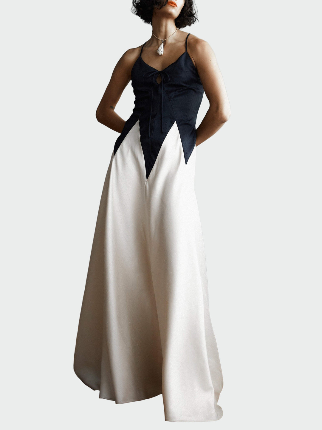 Contrast Stitching Slim Maxi Dress Jasmine's Boutique Australia
