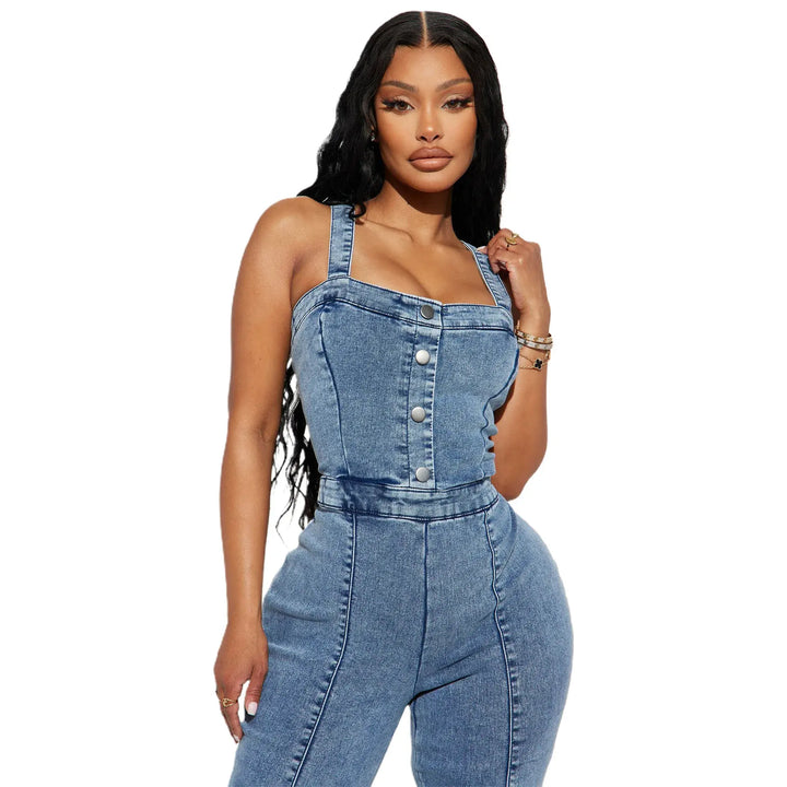 Retro Chic Denim Jumpsuit Jasmine's Boutique Australia