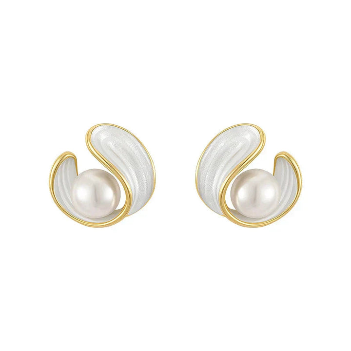 Luxury Earrings with White Opal and Pearls in Gold Jasmine's Boutique Australia