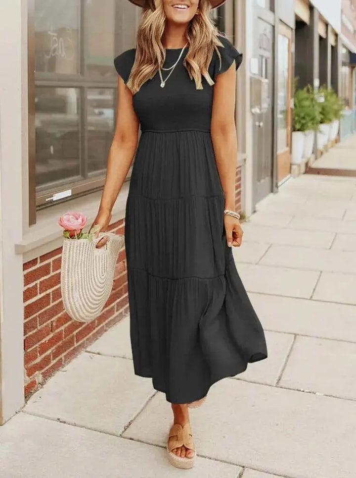 Rustic Charm Tiered Midi Dress Jasmine's Boutique Australia