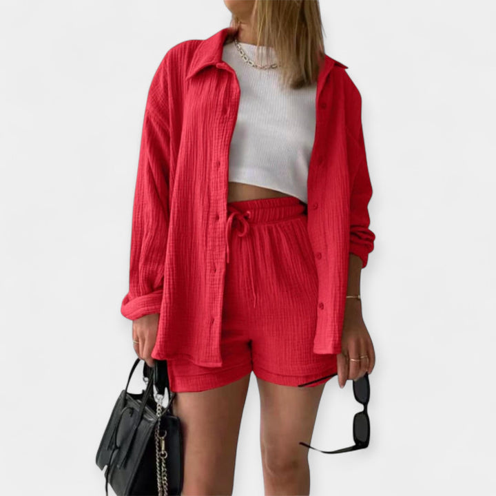 Bicolor Summer Top and Shorts Set Jasmine's Boutique Australia