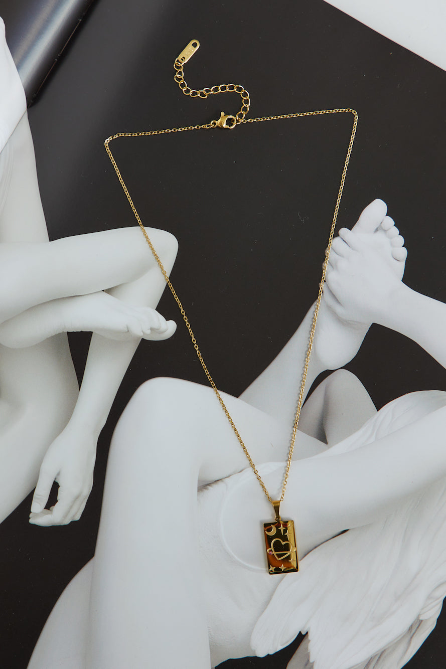 18 Karat Gold Plated My Beating Heart Necklace Jasmine's Boutique Australia