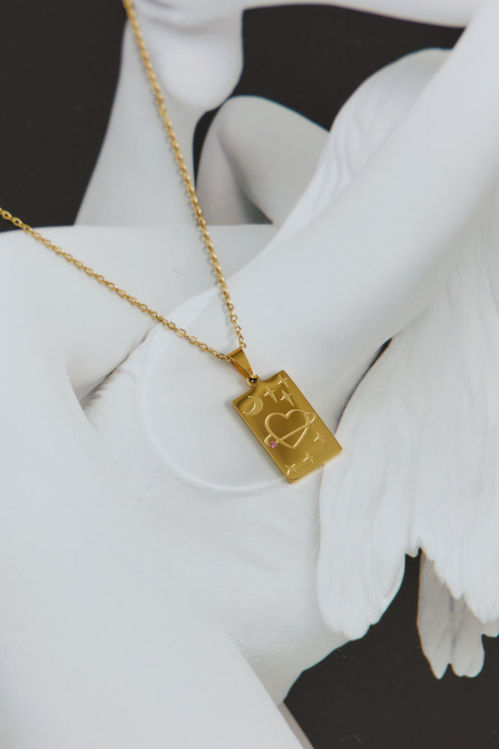 18 Karat Gold Plated My Beating Heart Necklace Jasmine's Boutique Australia