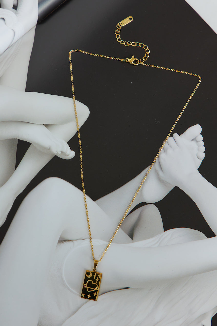 18 Karat Gold Plated My Beating Heart Necklace Jasmine's Boutique Australia