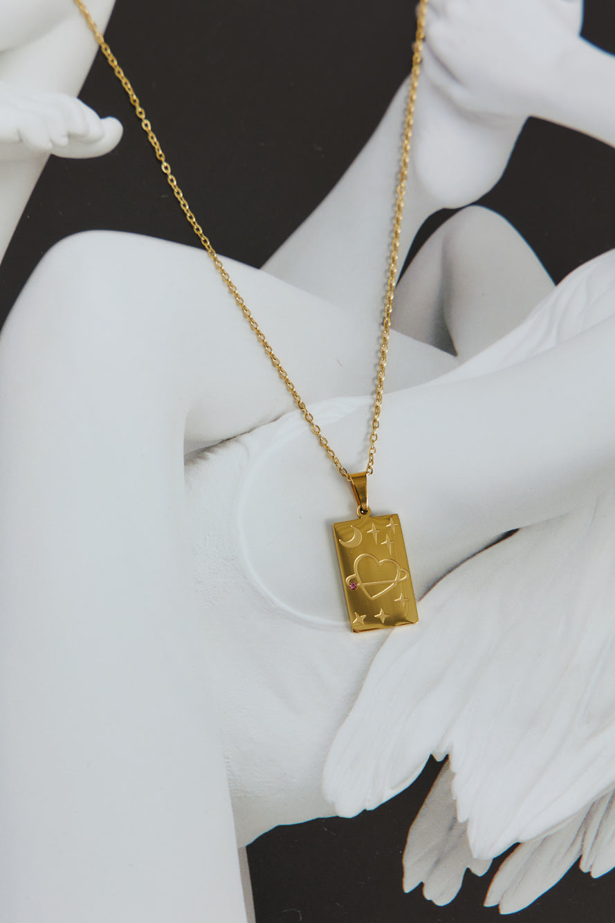 18 Karat Gold Plated My Beating Heart Necklace Jasmine's Boutique Australia