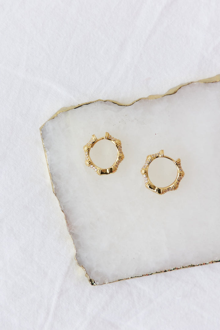 18 Karat Gold-Plated Final Phase Earrings Jasmine's Boutique Australia