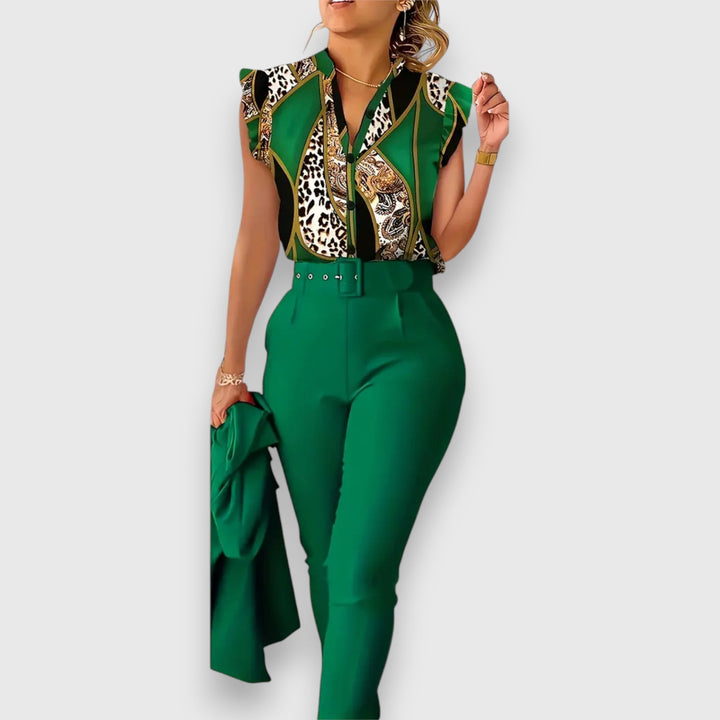 Two-Piece Set with Modern Leopard Print Jasmine's Boutique Australia