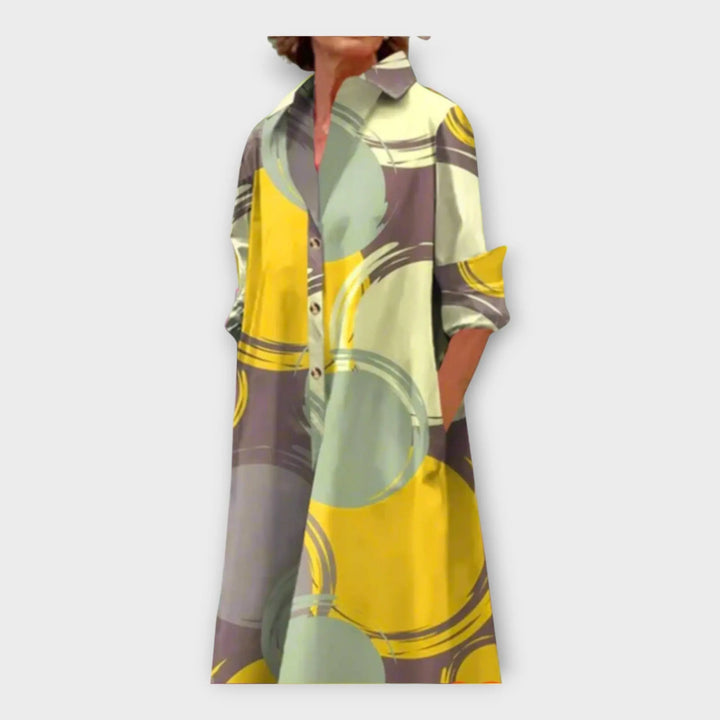 Handmade Dress with Geometric Pattern Jasmine's Boutique Australia