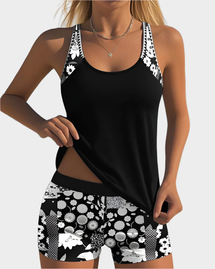 Comfortable Two-Piece Swimsuit with Floral Design Jasmine's Boutique Australia