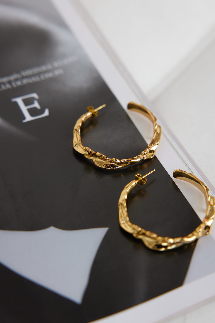 24 Karat Gold-Plated Woven Earrings Jasmine's Boutique Australia