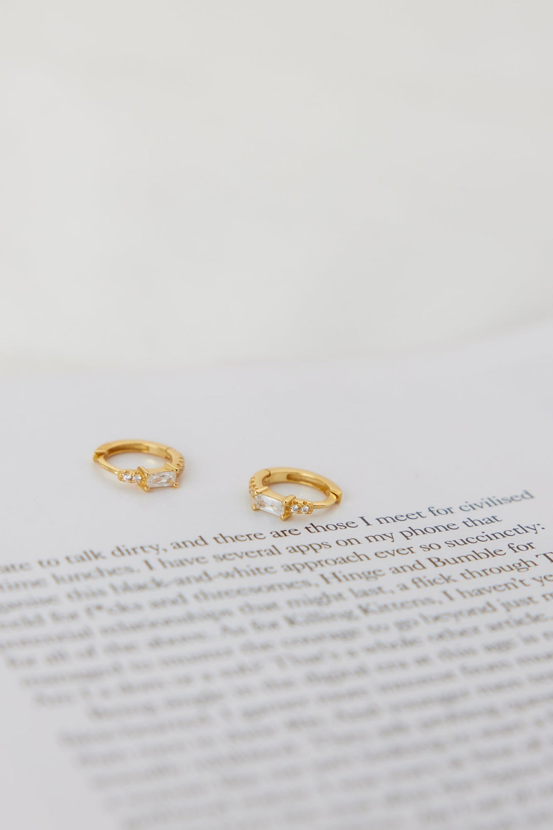 18 Karat Gold Plated Eyes To The Soul Earrings Clear Jasmine's Boutique Australia