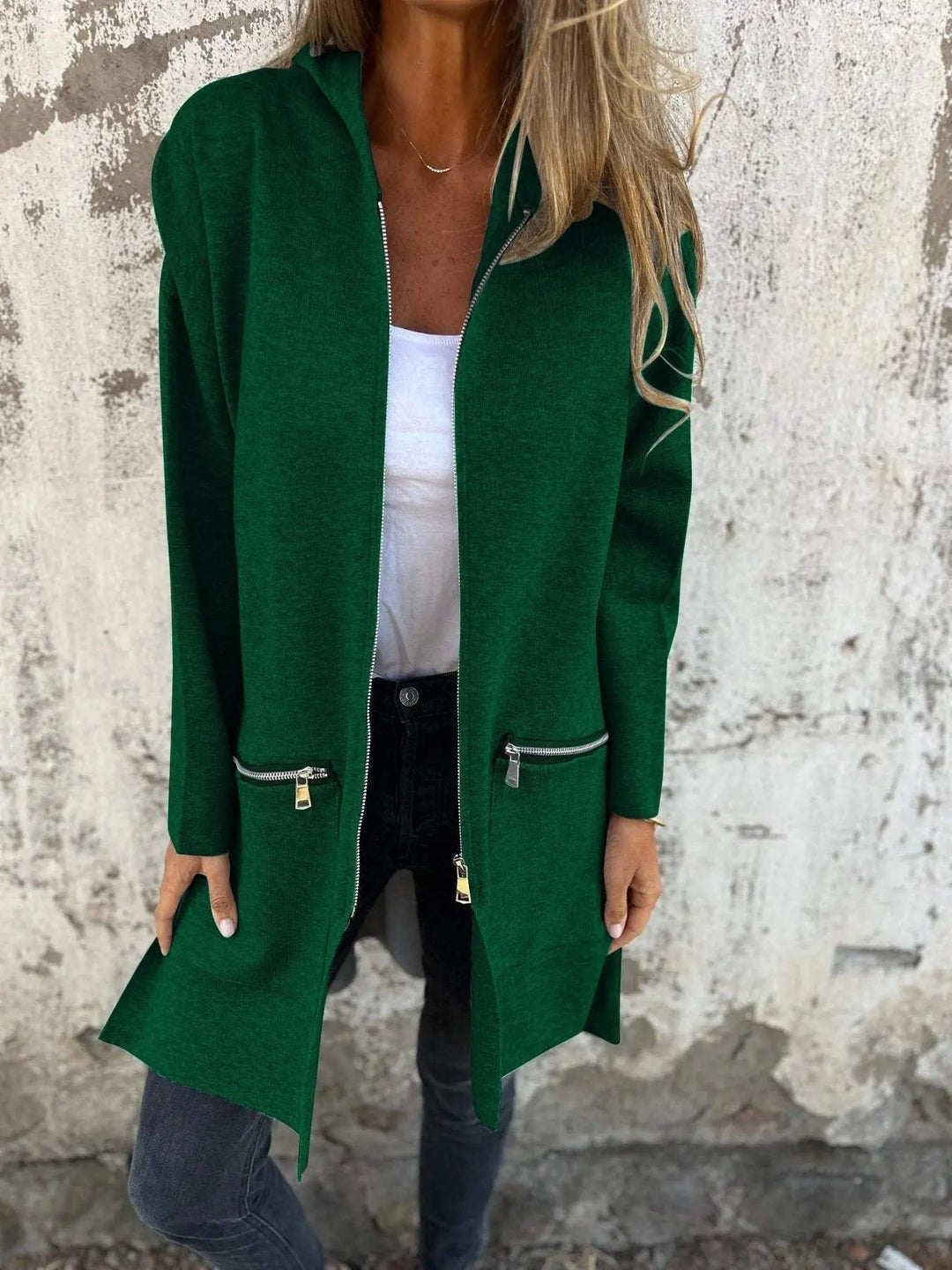 Camel Chic Longline Hoodie Cardigan Jasmine's Boutique Australia