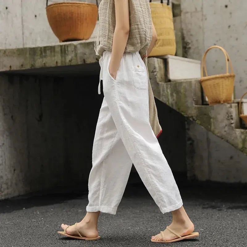 Serene Linen Drawstring Pants Jasmine's Boutique Australia