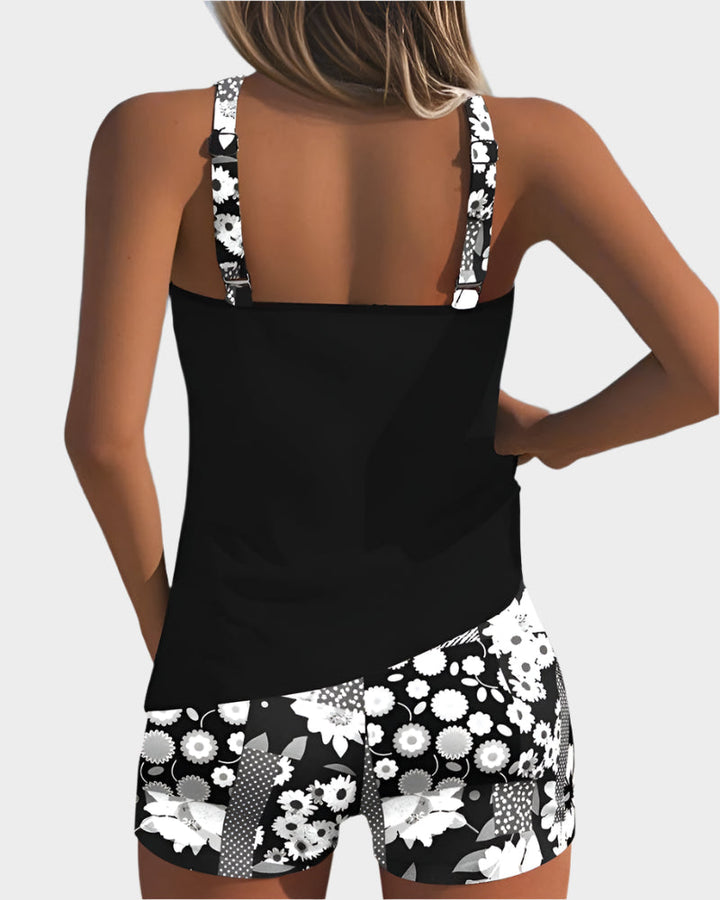 Comfortable Two-Piece Swimsuit with Floral Design Jasmine's Boutique Australia