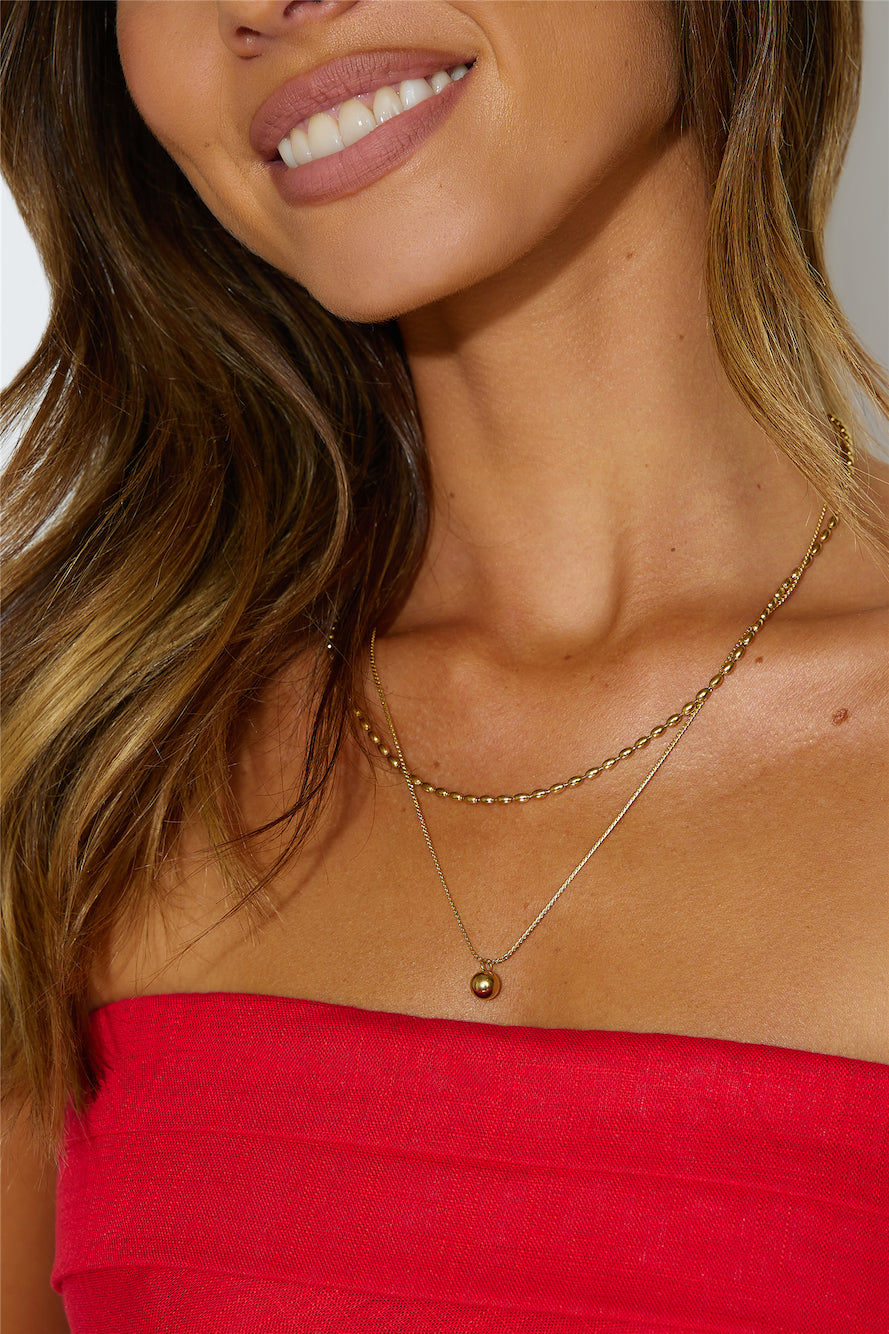18-Carat Gold Double Chain Necklace Lover Jasmine's Boutique Australia