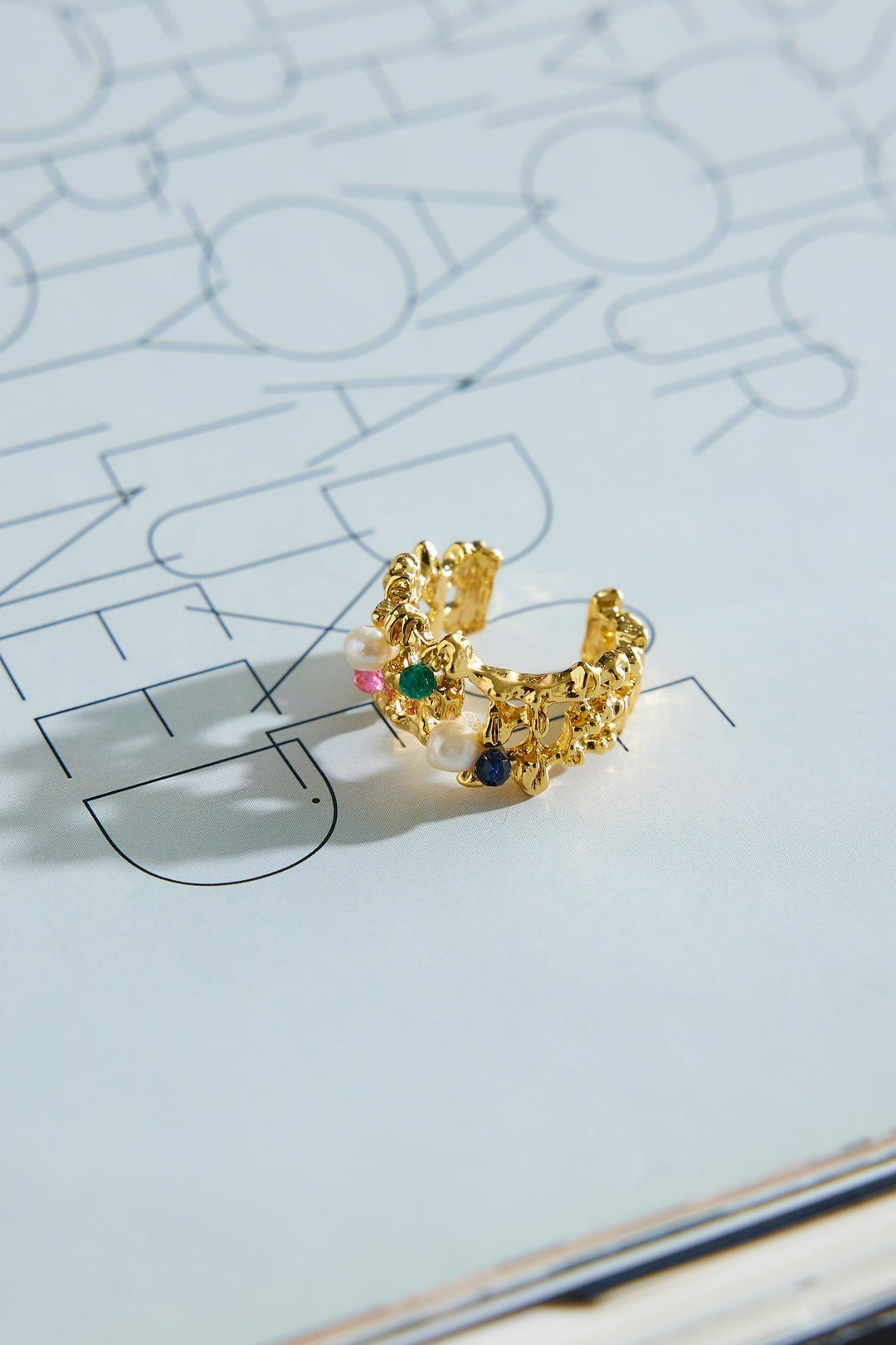 18 Karat Gold Ring with Precious Stones Jasmine's Boutique Australia