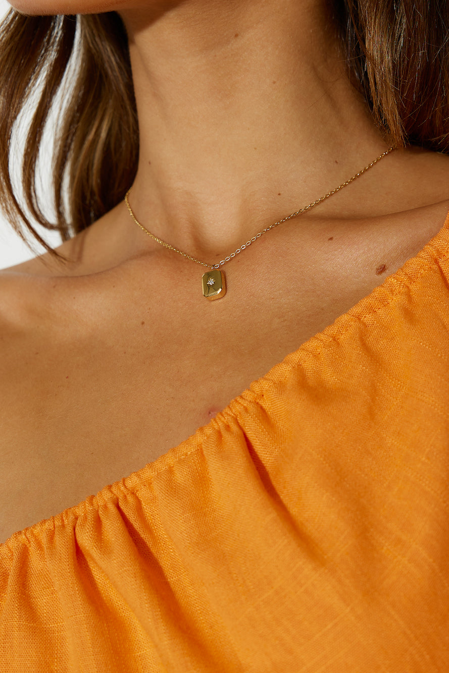 Necklace with 18K Gold-Plated Cards Jasmine's Boutique Australia