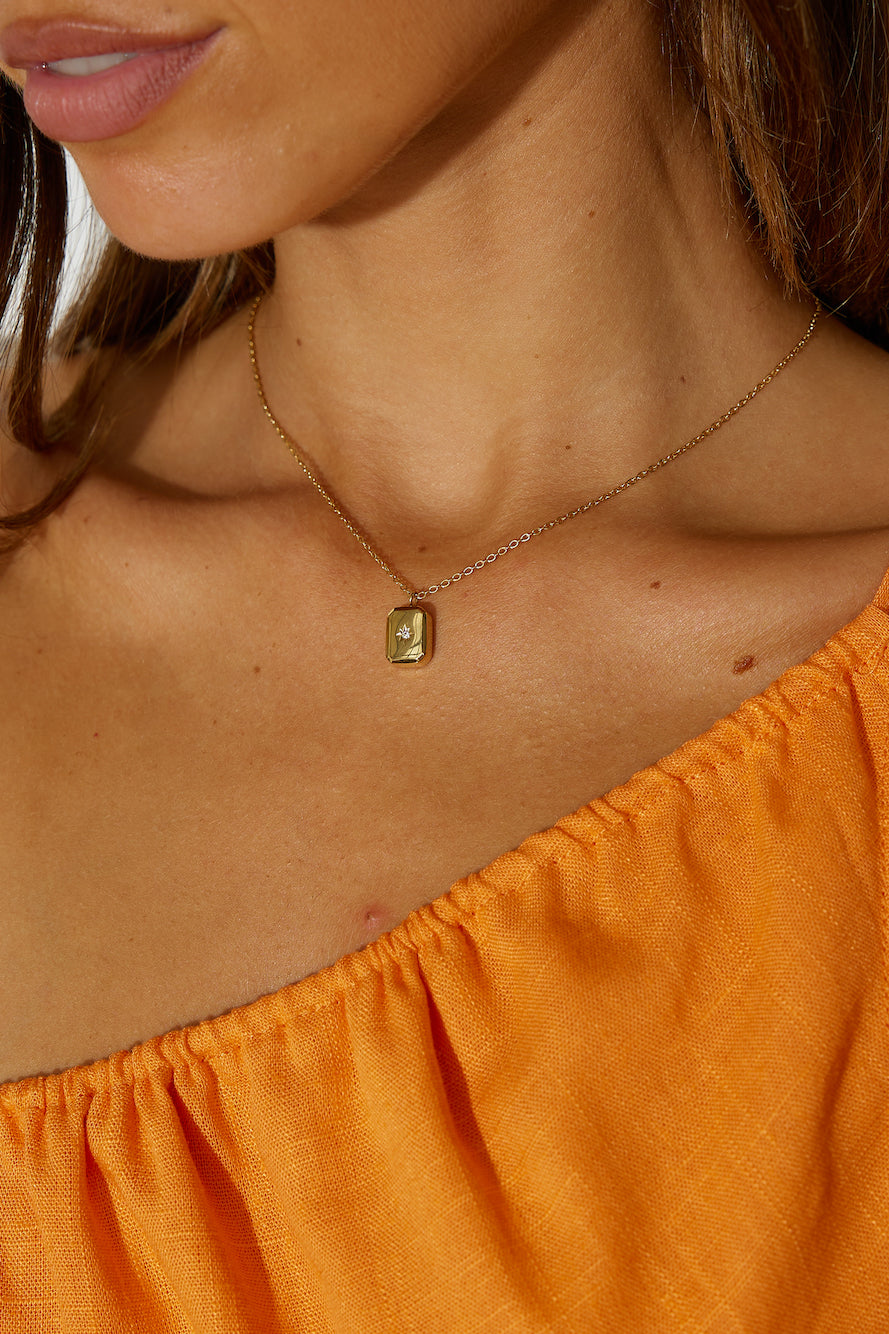 Necklace with 18K Gold-Plated Cards Jasmine's Boutique Australia