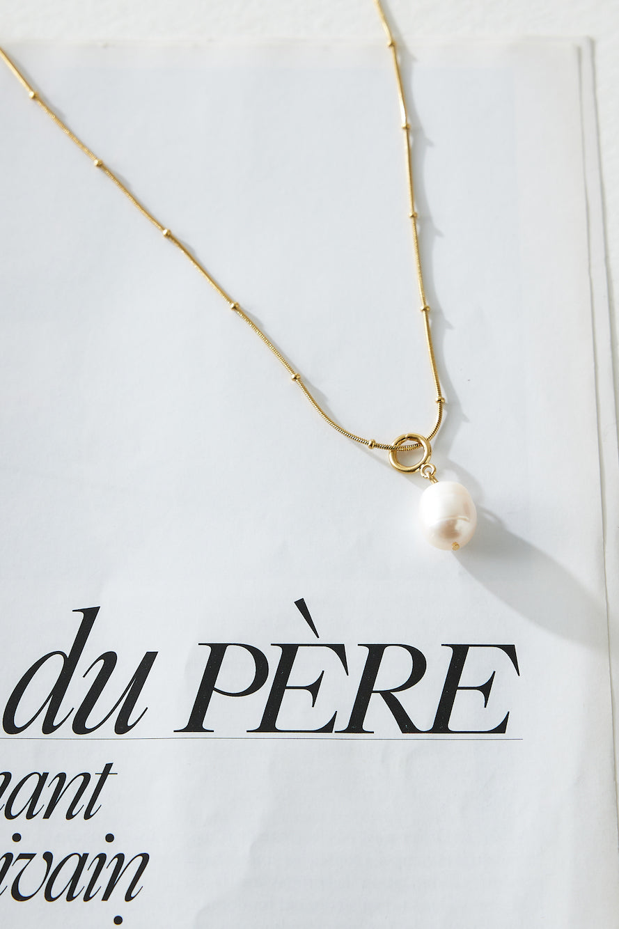 18 Karat Gold Pearl Necklace Jasmine's Boutique Australia