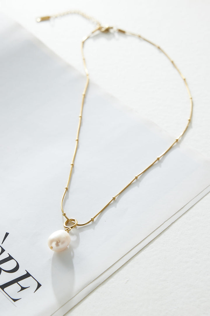 18 Karat Gold Pearl Necklace Jasmine's Boutique Australia