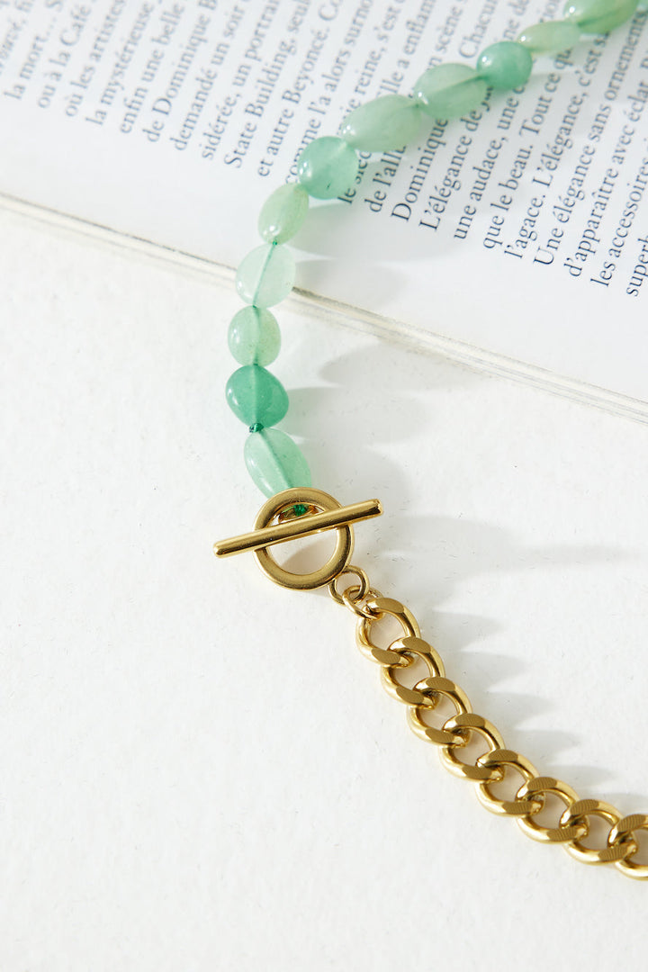 18 Karat Necklace with Hidden Letters Green Gold Jasmine's Boutique Australia