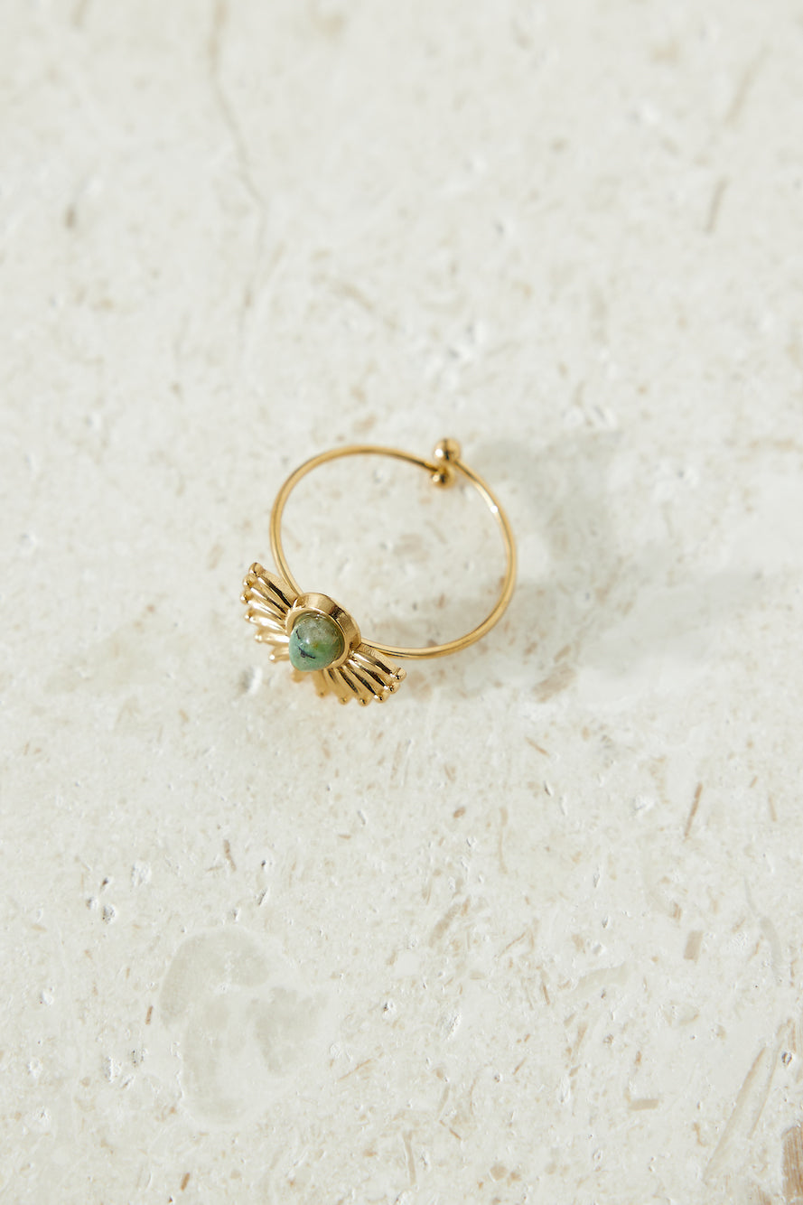 Gold-plated shiny sun ring 18 karats Jasmine's Boutique Australia