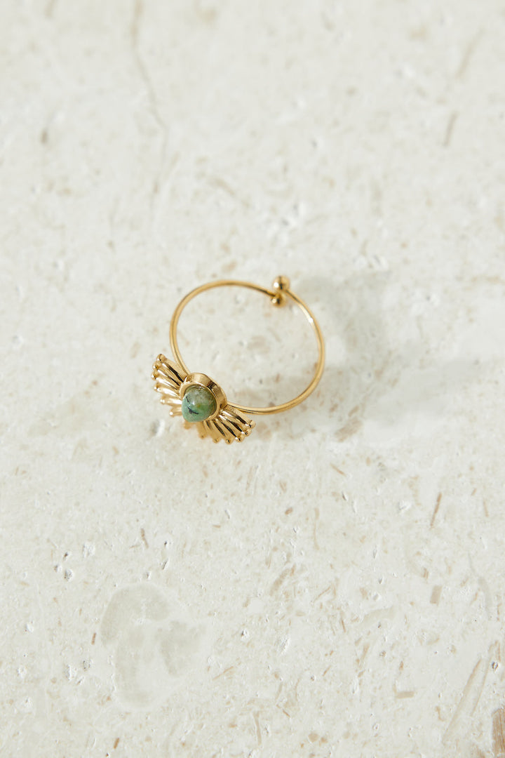 Gold-plated shiny sun ring 18 karats Jasmine's Boutique Australia