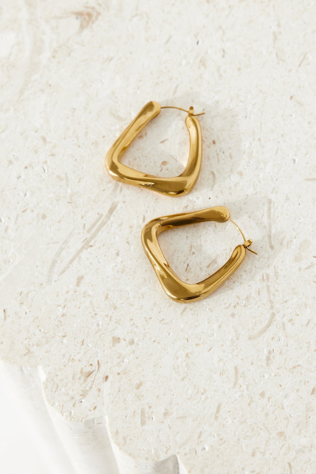 18 Karat Gold Style Hoop Earrings Jasmine's Boutique Australia
