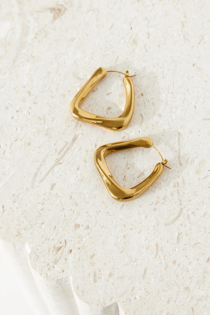 18 Karat Gold Style Hoop Earrings Jasmine's Boutique Australia