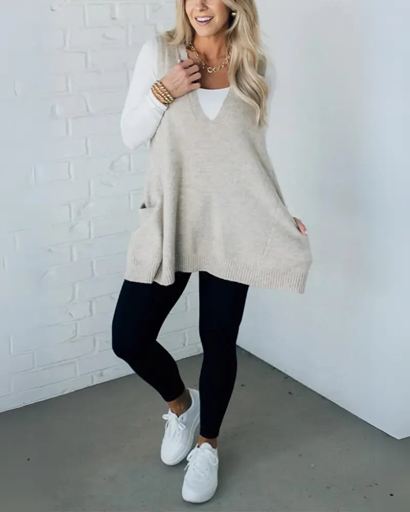 Cozy Chic Sleeveless Knit Tunic Jasmine's Boutique Australia