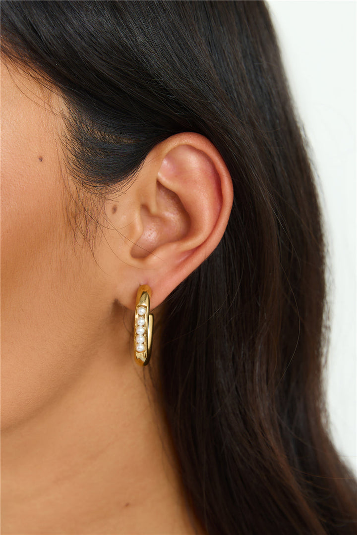 18 Karat Gold Plated Hoop Earrings Jasmine's Boutique Australia