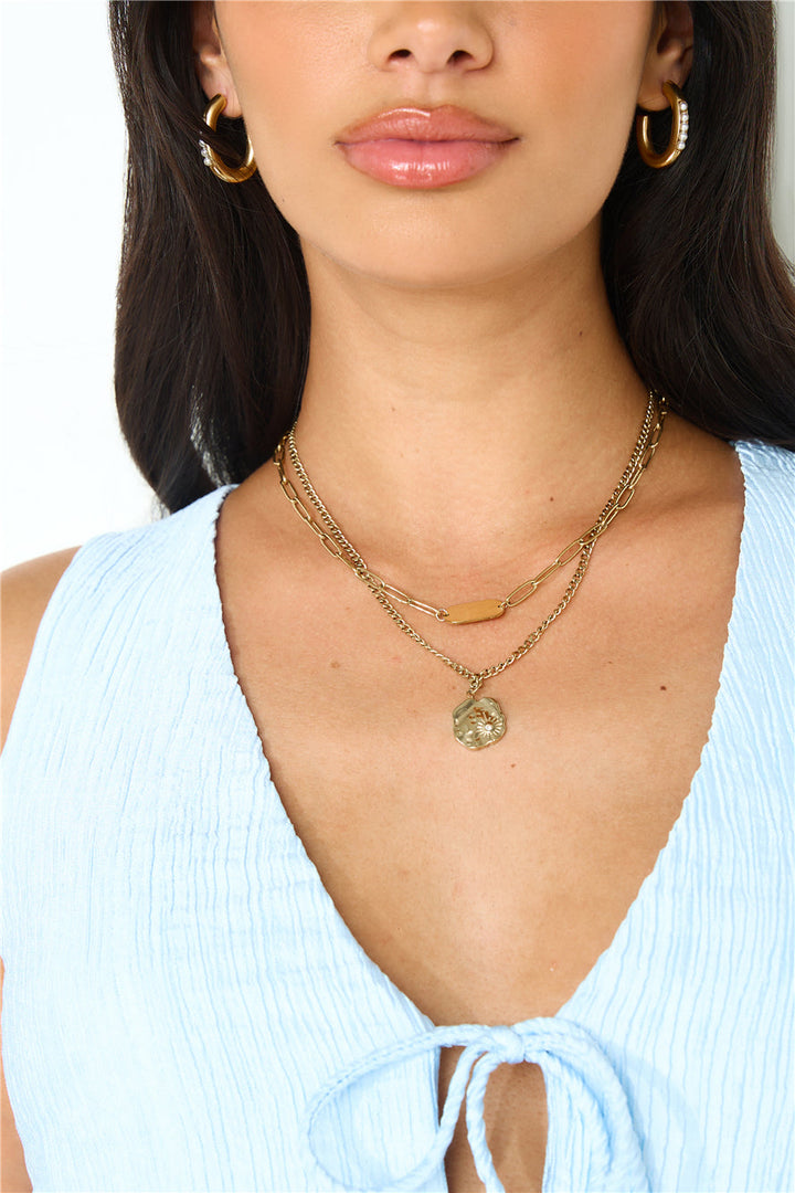 18 Karat Gold Double The Statement Necklaces Jasmine's Boutique Australia
