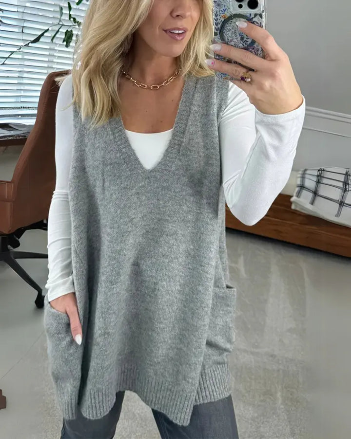 Cozy Chic Sleeveless Knit Tunic Jasmine's Boutique Australia