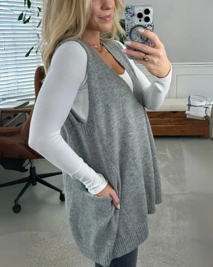 Cozy Chic Sleeveless Knit Tunic Jasmine's Boutique Australia