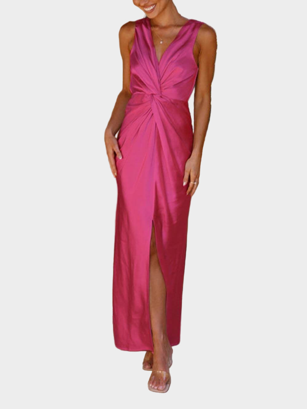 Fashion Deep V Sleeveless Backless Dress Jasmine's Boutique Australia