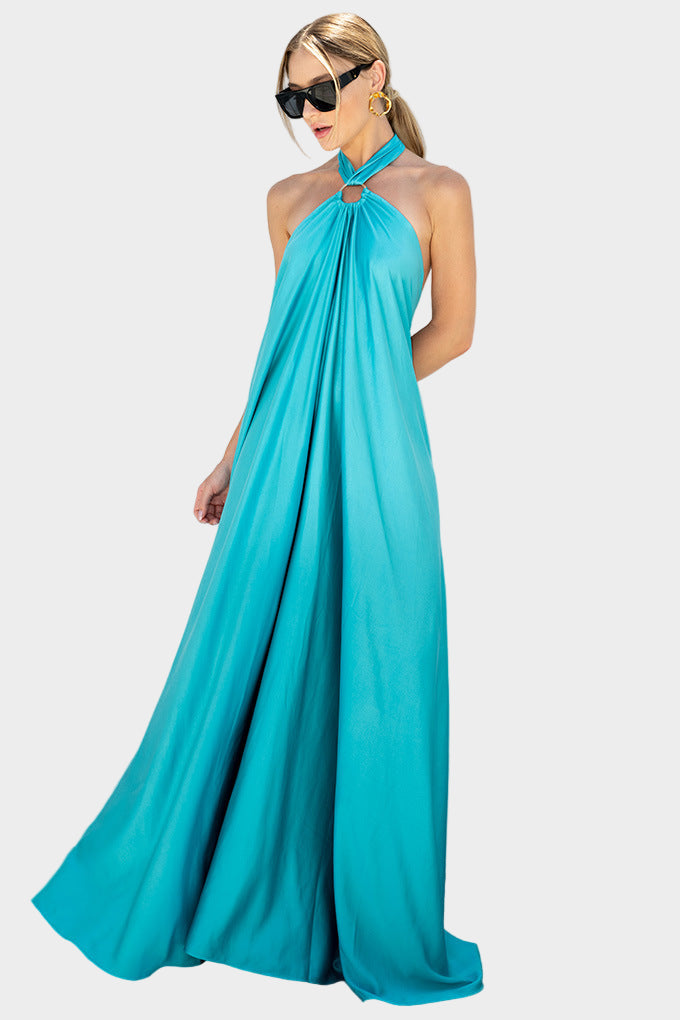 Satin Backless Maxi Dress Jasmine's Boutique Australia