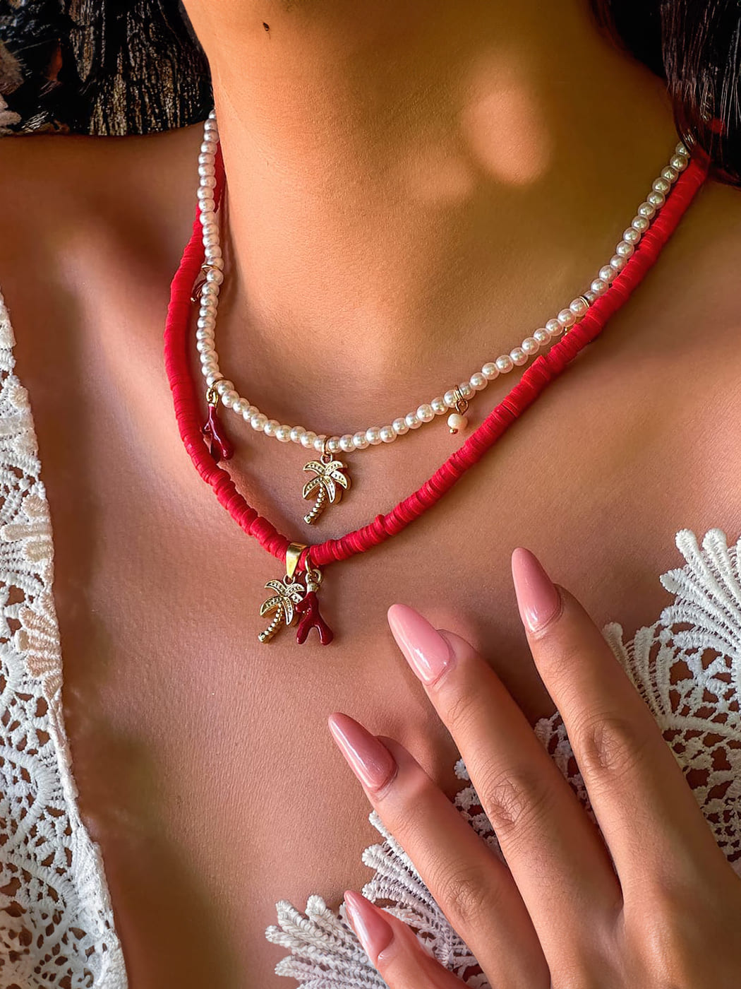 Tahiti Sunset Pearl Beach Necklace Gold Jasmine's Boutique Australia