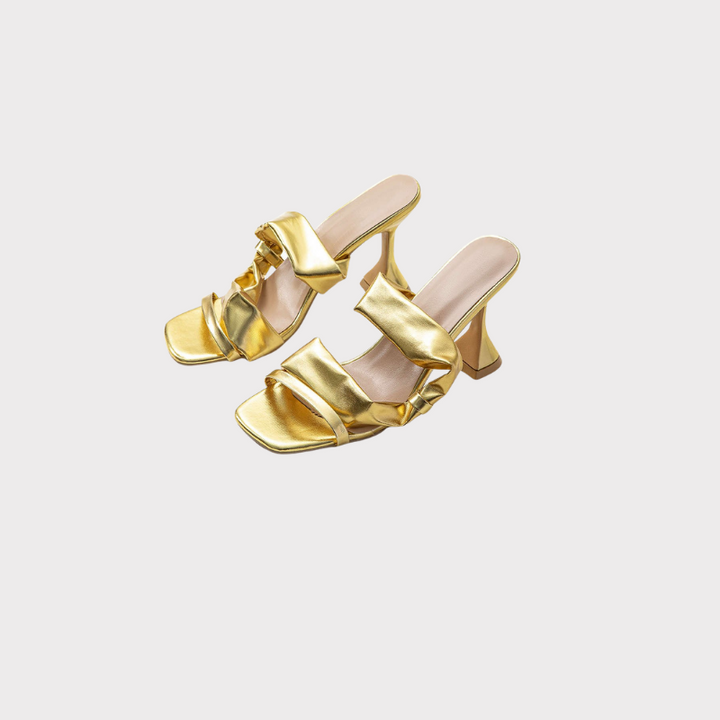Clara | Metallic Square Toe High Heel Liora Lane Boutique