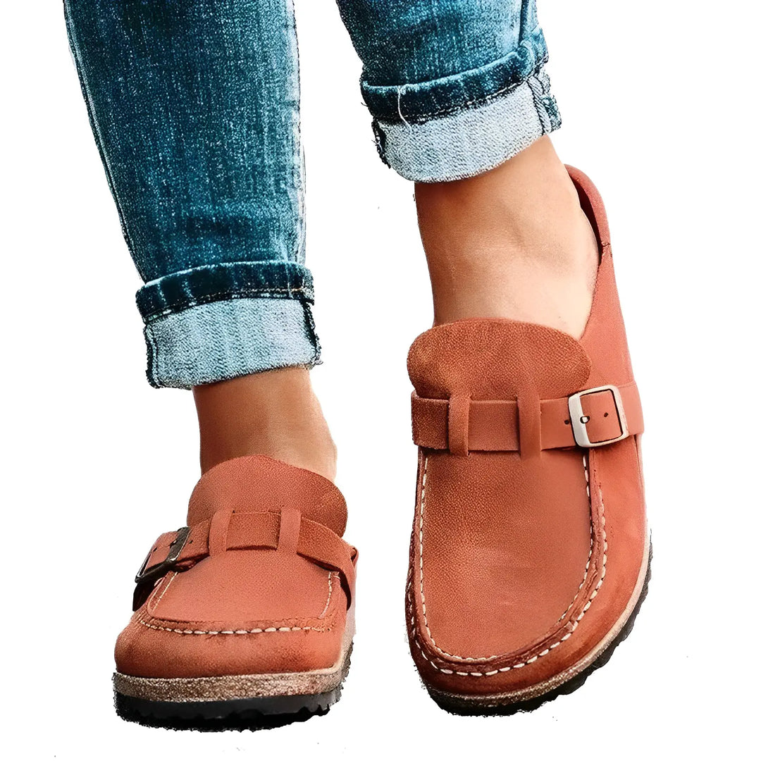 Sage Buckle Comfort Loafers Jasmine's Boutique Australia