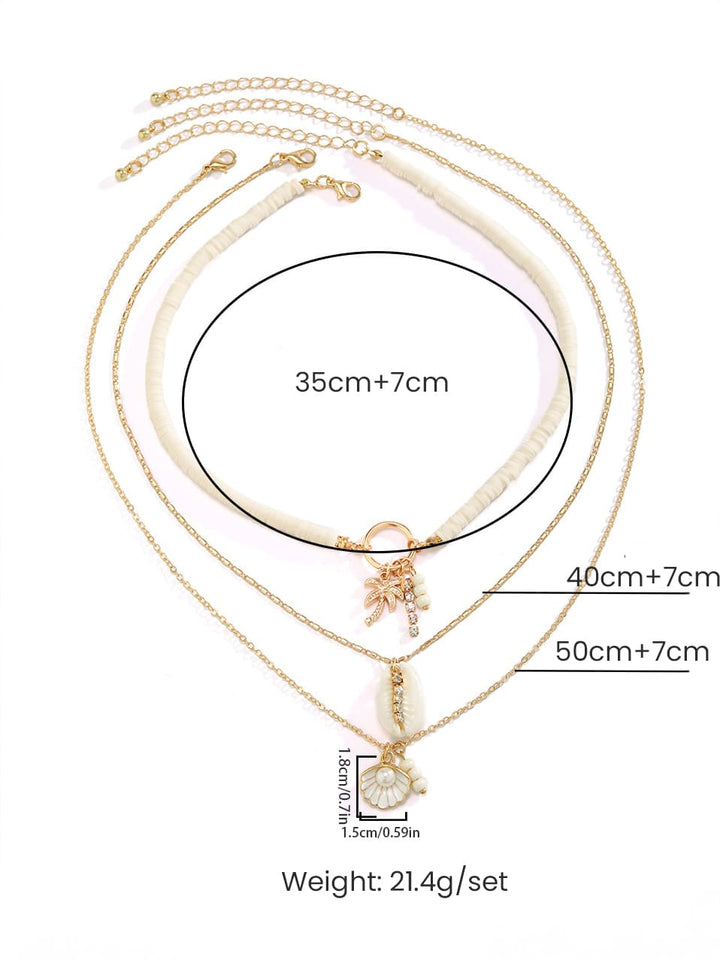 Layered Shell And Sunflower Pendant Necklace Jasmine's Boutique Australia